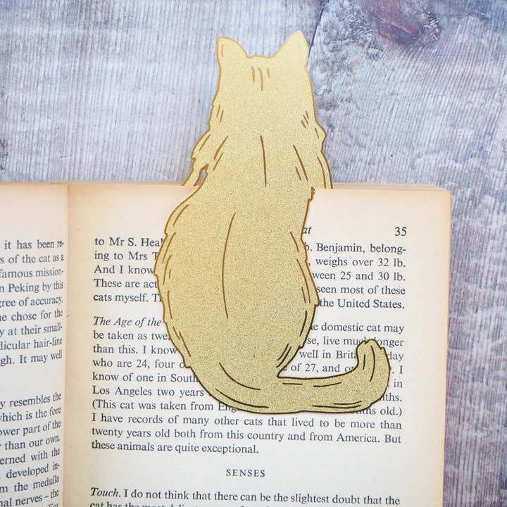Cat Lover Brass Bookmark - Diavazo Greek Books