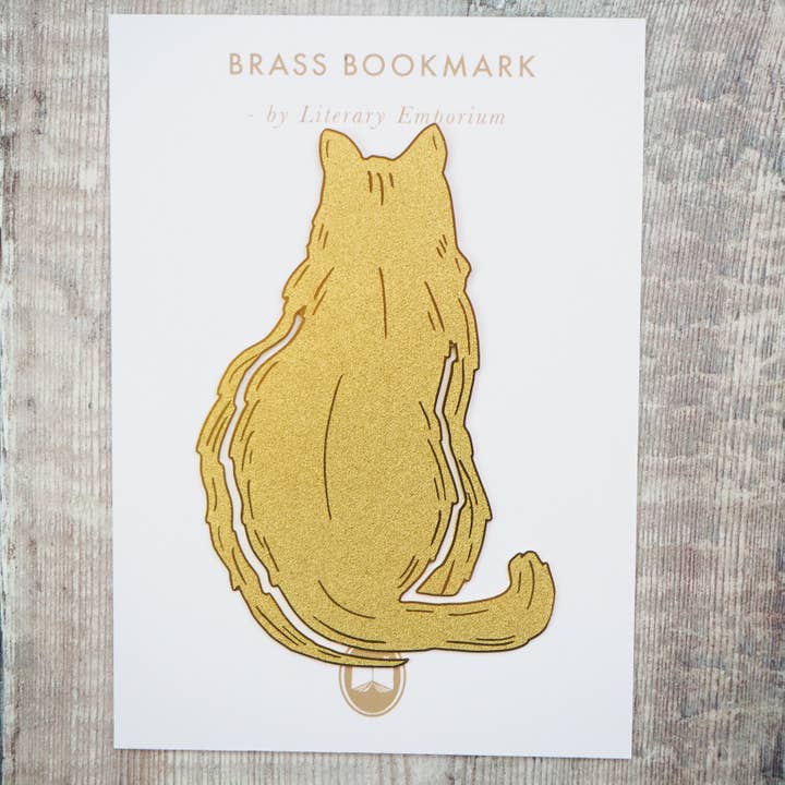 Cat Lover Brass Bookmark - Diavazo Greek Books