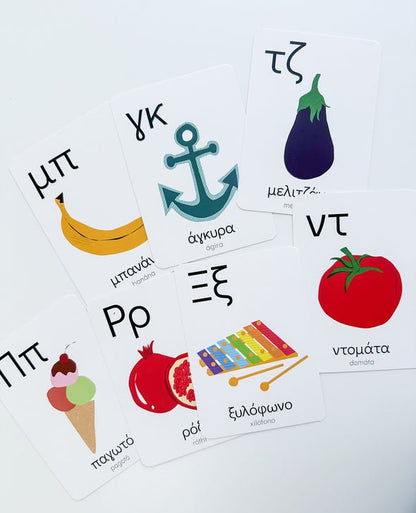 Greek Alphabet Flash Cards - Clever Little Koalas - Diavazo Greek Books