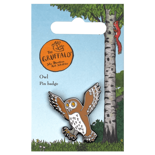 Owl Character Pin Badge / Κονκάρδα Γκρούφαλο Κουκουβάγια - Diavazo Greek Books